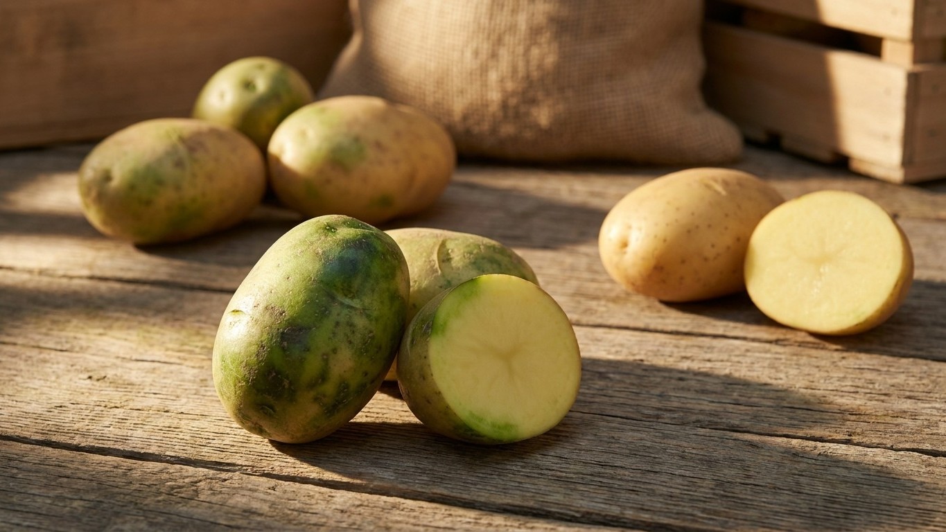 Green Potatoes: The Light, the Pigment and the Bitterness
