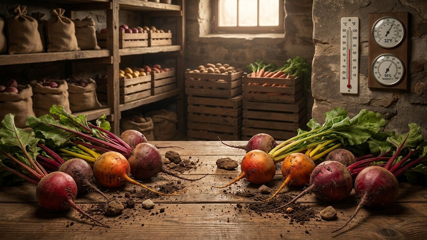 Harvesting and Storing Beets: 32 F, 95 Percent, Two to Four Months