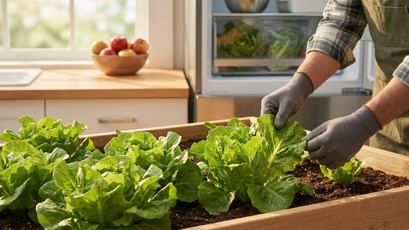 Picking Lettuce Leaf by Leaf, and Keeping It Away From Apples