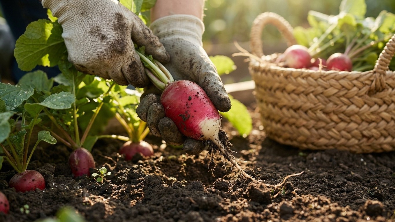 Picking Radishes Before They Turn Hot and Split