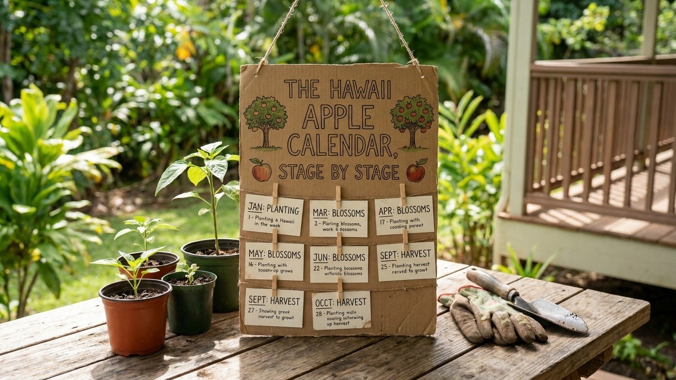 The Hawaii Apple Calendar, Stage by Stage