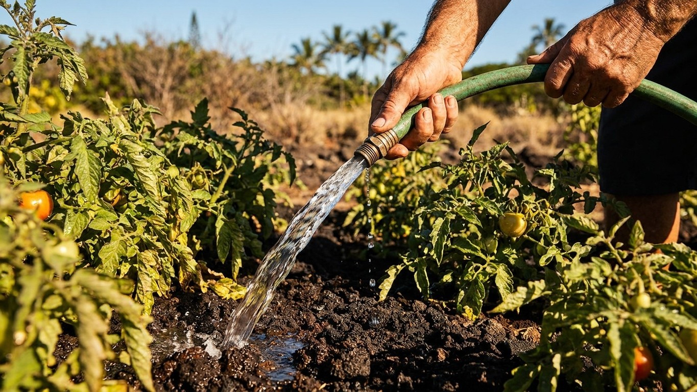 Watering Through a Dry Spell in Hawaii