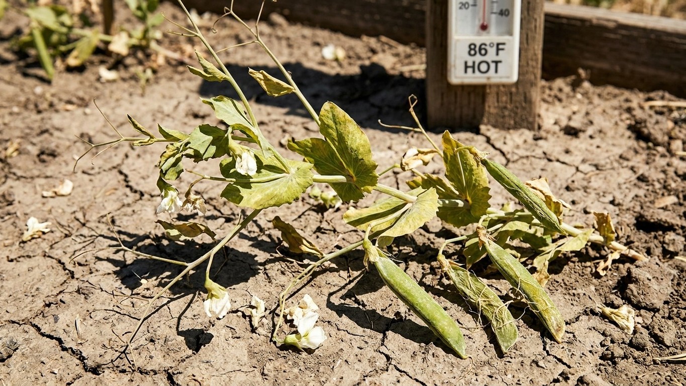 Why Pea Flowers Fall at 80 F, and Why the Pods Turn Stringy