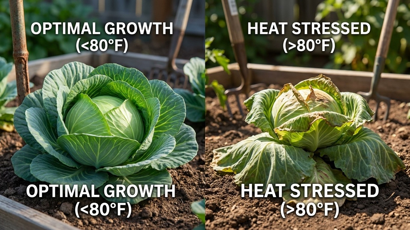 What Heat Does to a Cabbage: 80 F Is the Ceiling