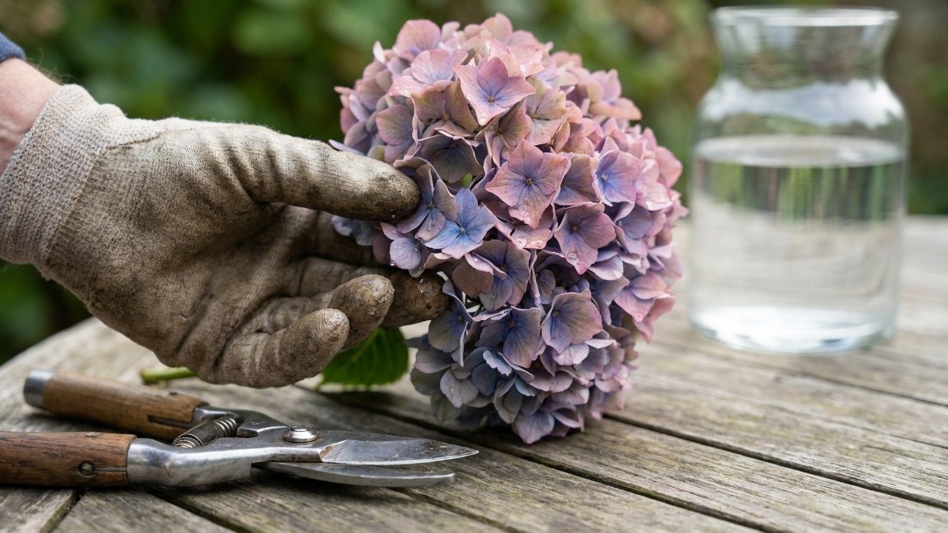 Cutting Hydrangeas for the Vase Without Them Collapsing