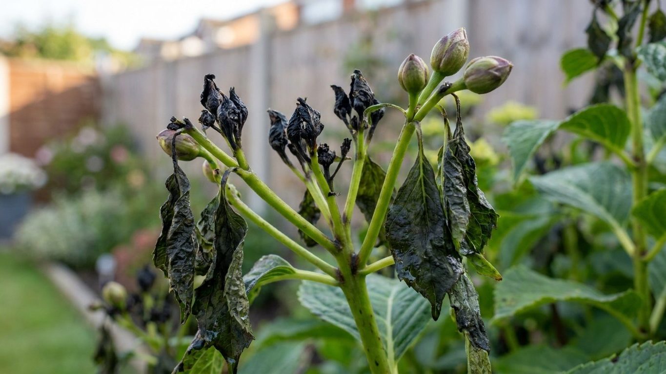 Hydrangea Buds Killed by a Late Frost