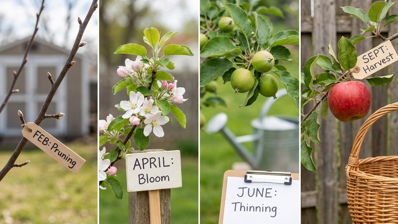 The Illinois Apple Calendar, Stage by Stage