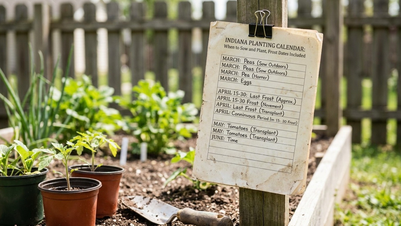 Indiana Planting Calendar: When to Sow and Plant, Frost Dates Included