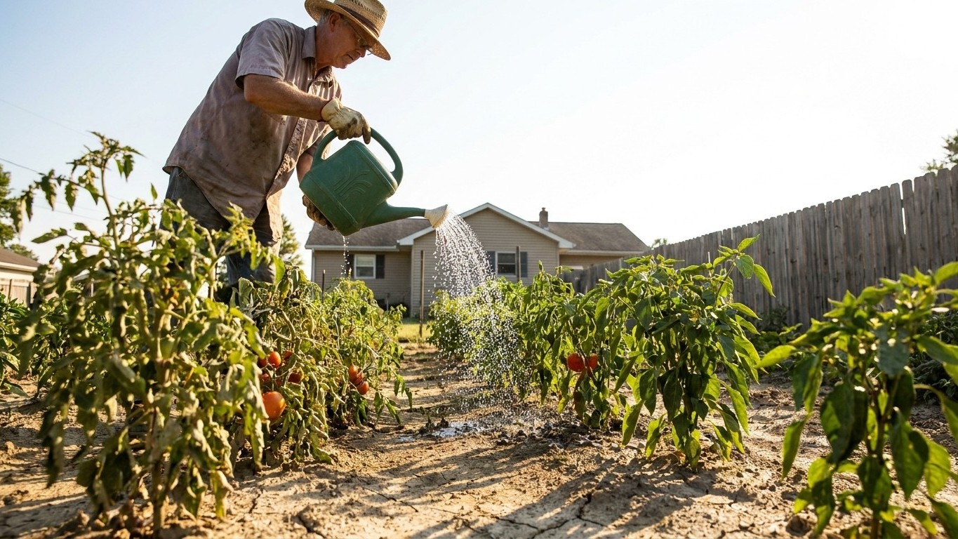 Watering Through a Dry Spell in Indiana