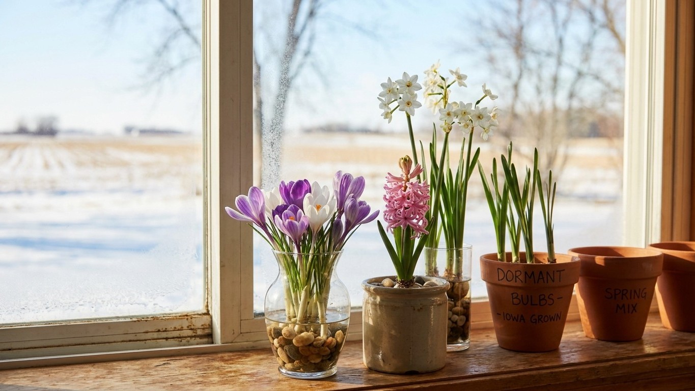 Forcing Spring Bulbs Indoors in Iowa