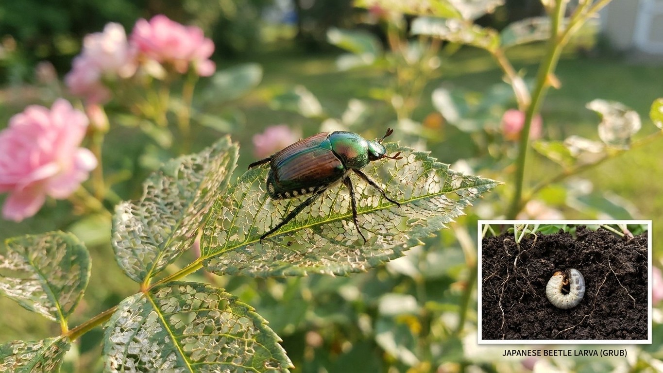 Japanese Beetle: Damage, Life Cycle and Control