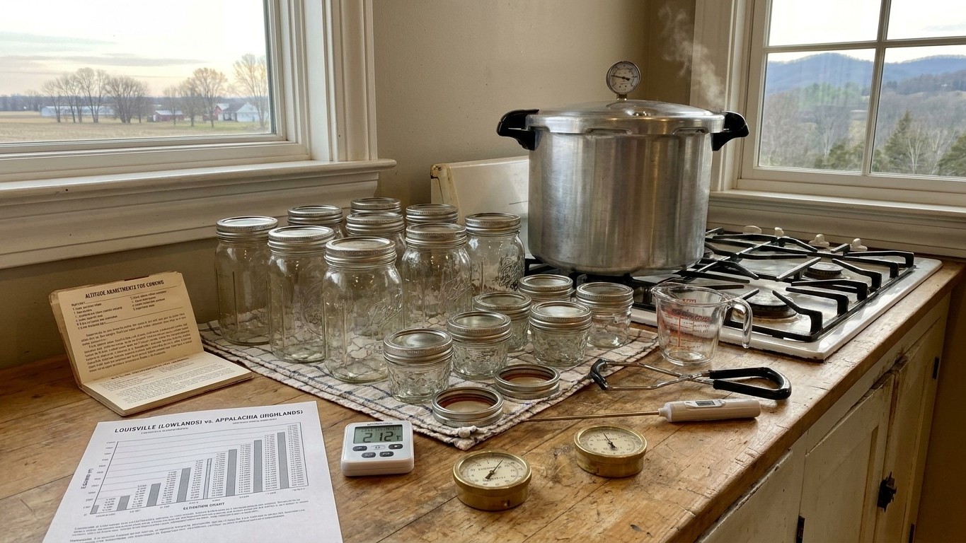 Canning at Altitude in Kentucky: What Your Elevation Changes