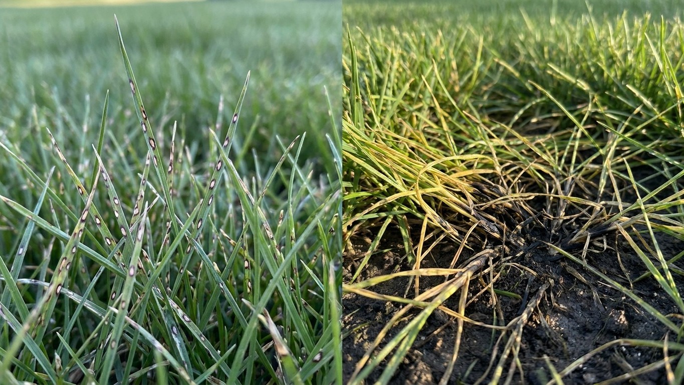 Leaf Spot and Melting Out: Two Stages of One Disease