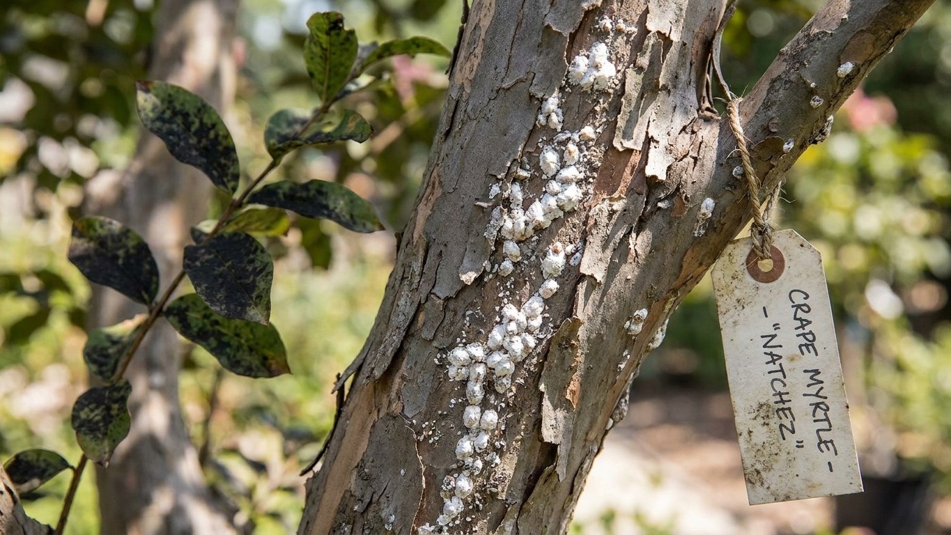 Crape myrtle bark scale in Louisiana: When It Shows Up and What Stops It
