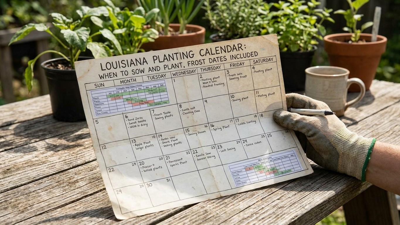 Louisiana Planting Calendar: When to Sow and Plant, Frost Dates Included
