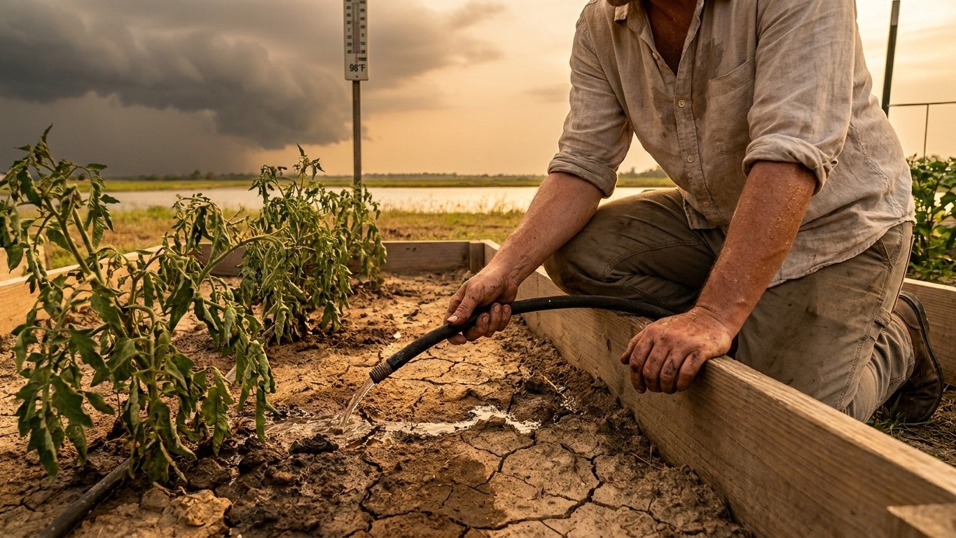Watering Through a Dry Spell in Louisiana