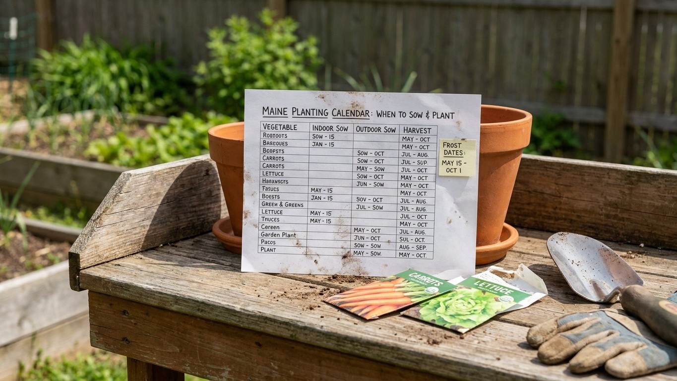 Maine Planting Calendar: When to Sow and Plant, Frost Dates Included