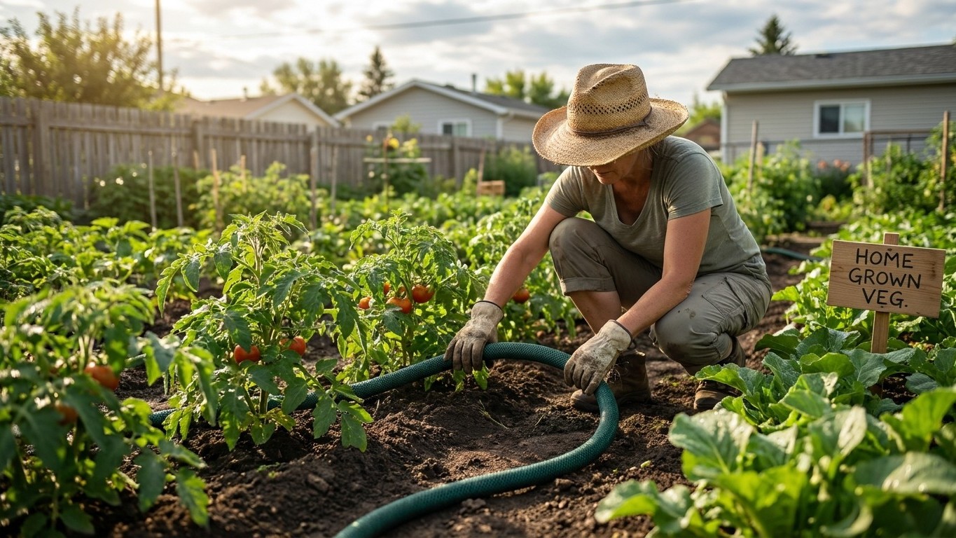 Watering Through a Dry Spell in Manitoba