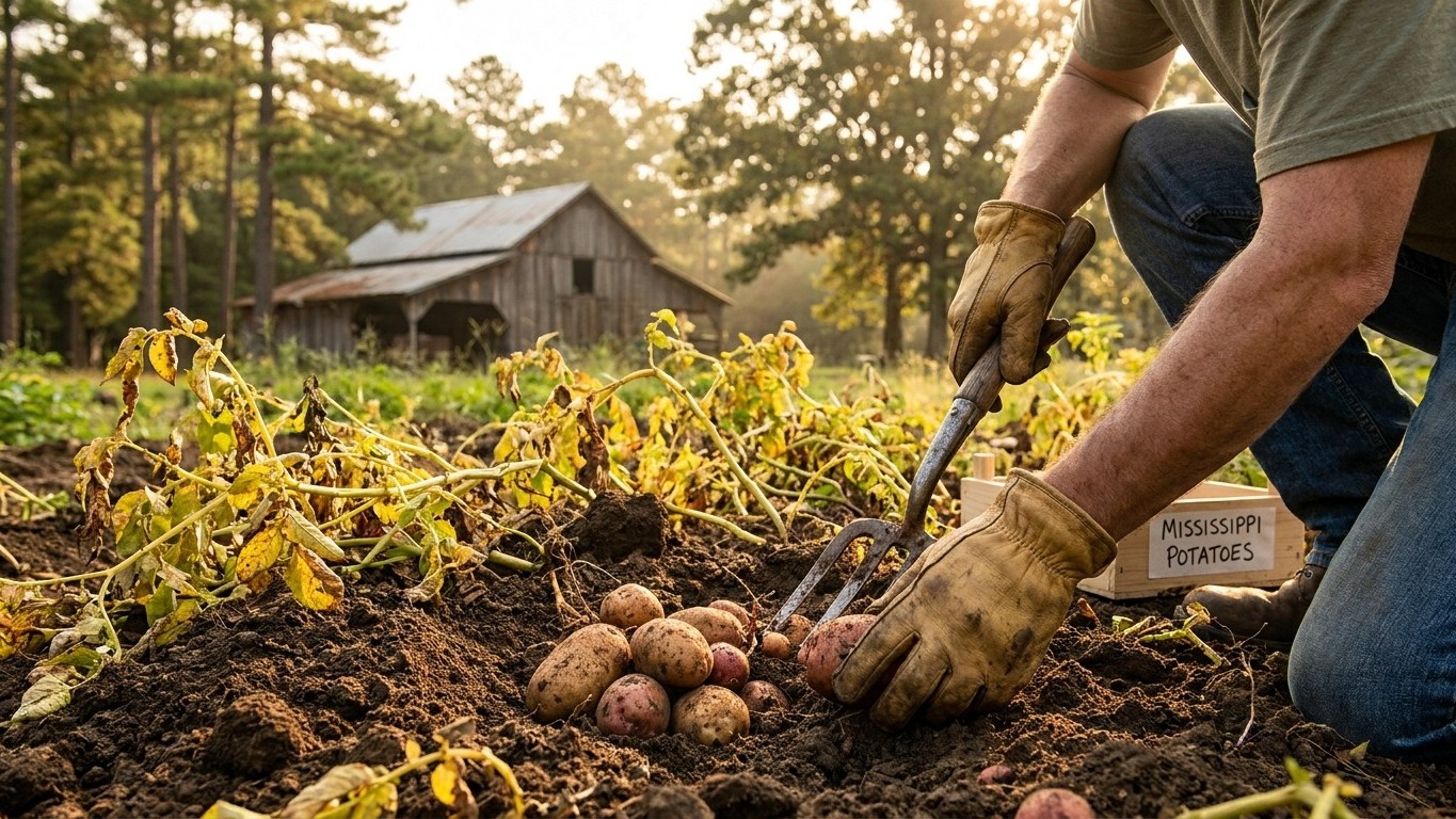 Harvesting and Storing Potatoes in Mississippi