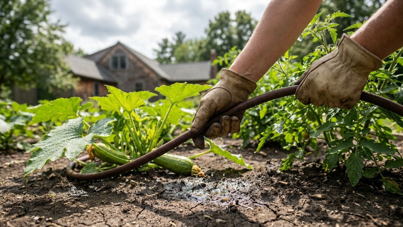 Watering Through a Dry Spell in New Brunswick