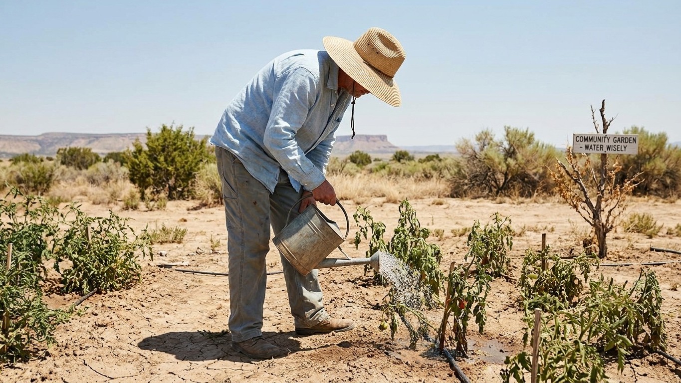 Watering Through a Dry Spell in New Mexico