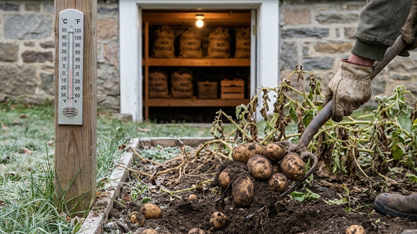 Harvesting and Storing Potatoes in New York