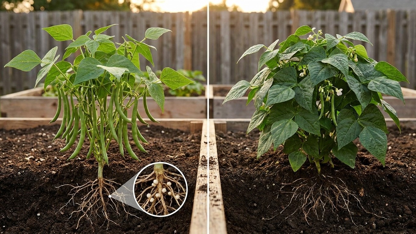 Beans Make Their Own Nitrogen — Feeding Them Costs You Pods