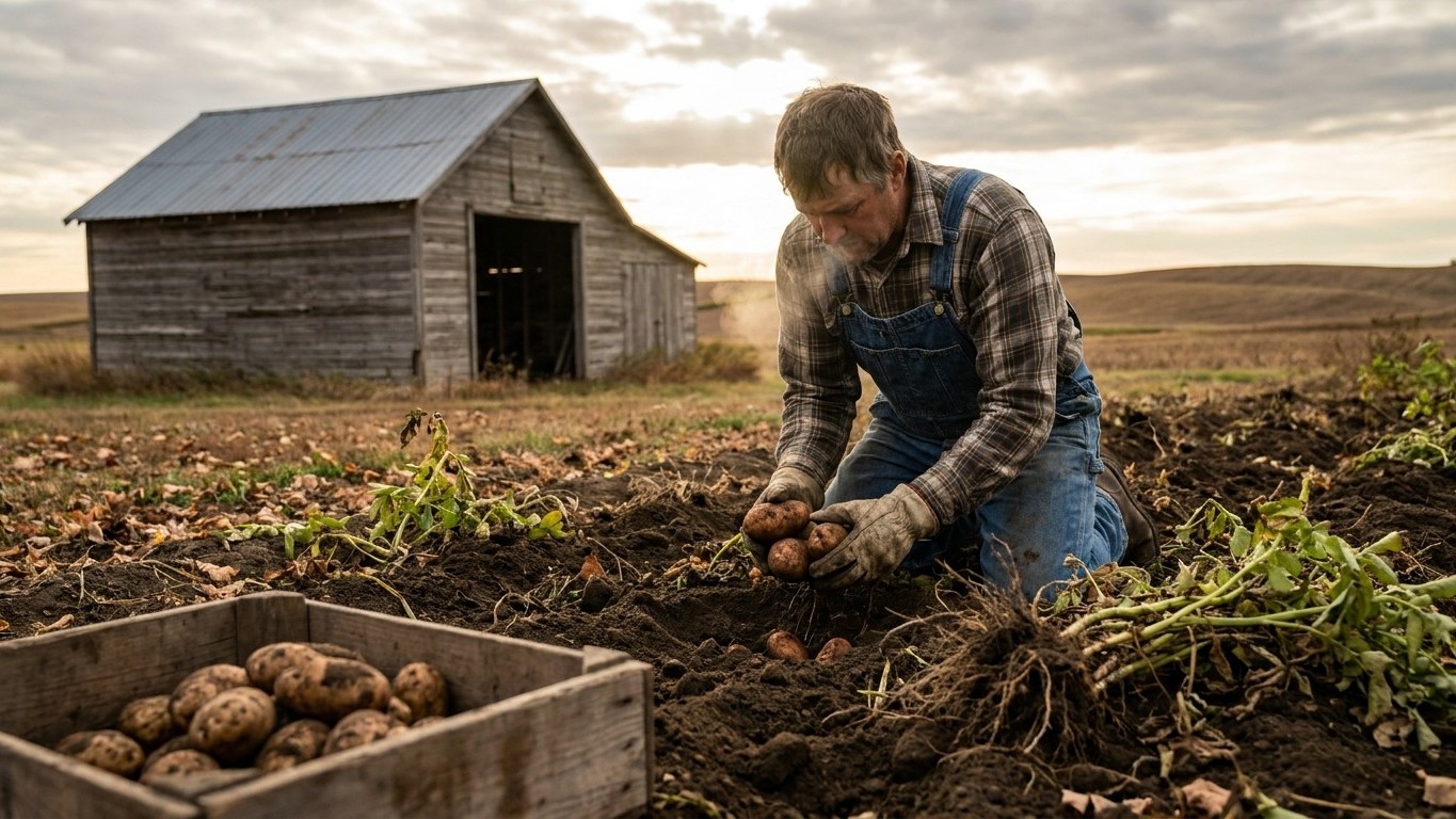Harvesting and Storing Potatoes in North Dakota