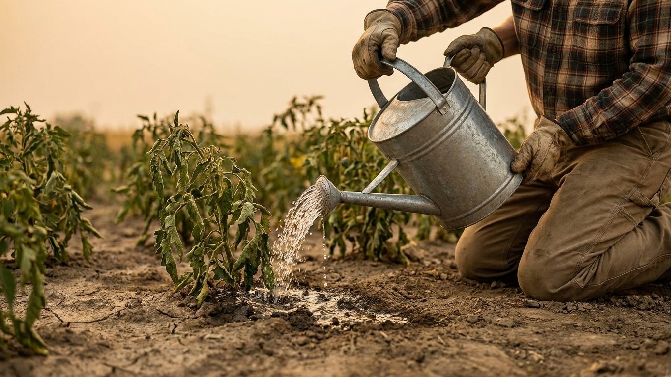 Watering Through a Dry Spell in North Dakota