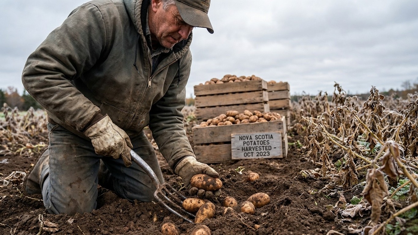 Harvesting and Storing Potatoes in Nova Scotia