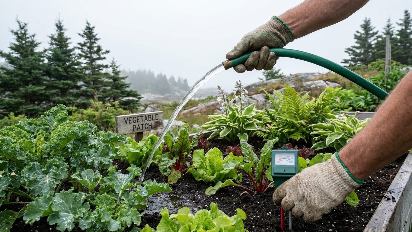 Watering Through a Dry Spell in Nova Scotia