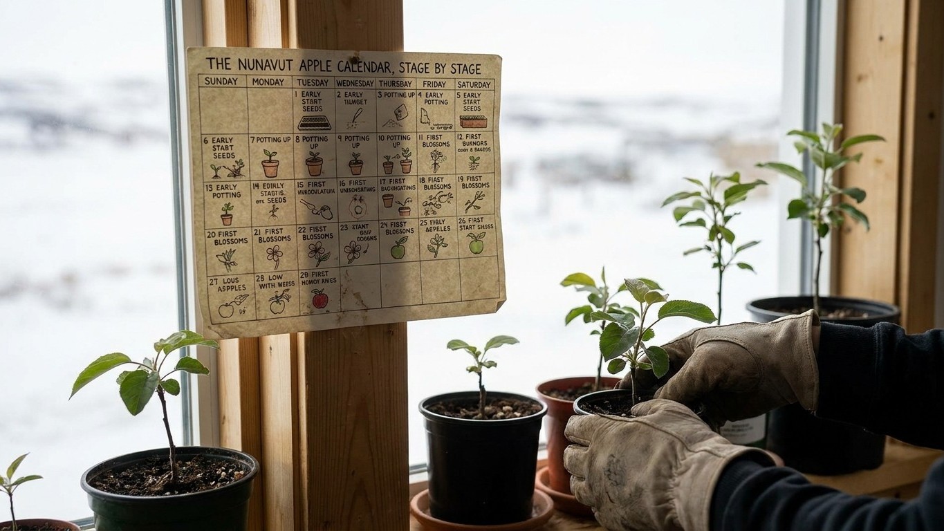 The Nunavut Apple Calendar, Stage by Stage