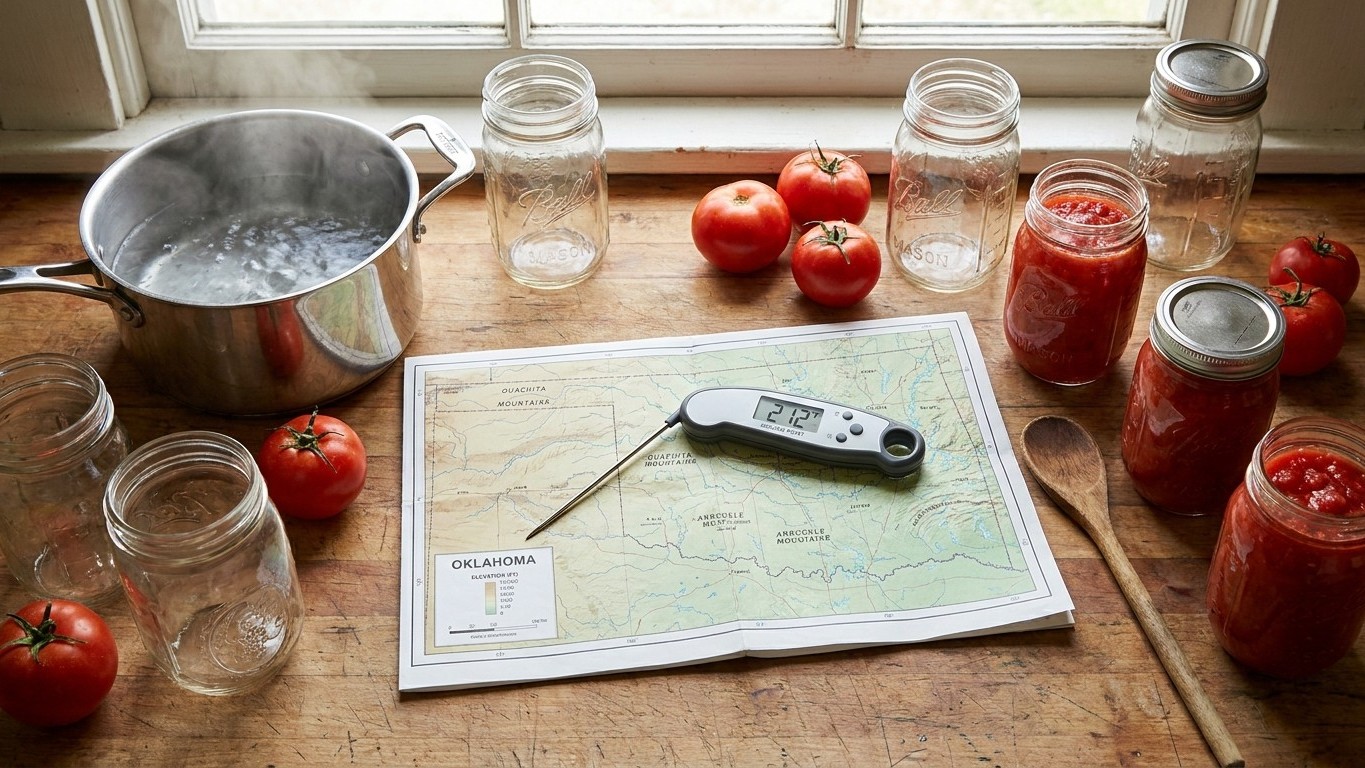 Canning at Altitude in Oklahoma: What Your Elevation Changes