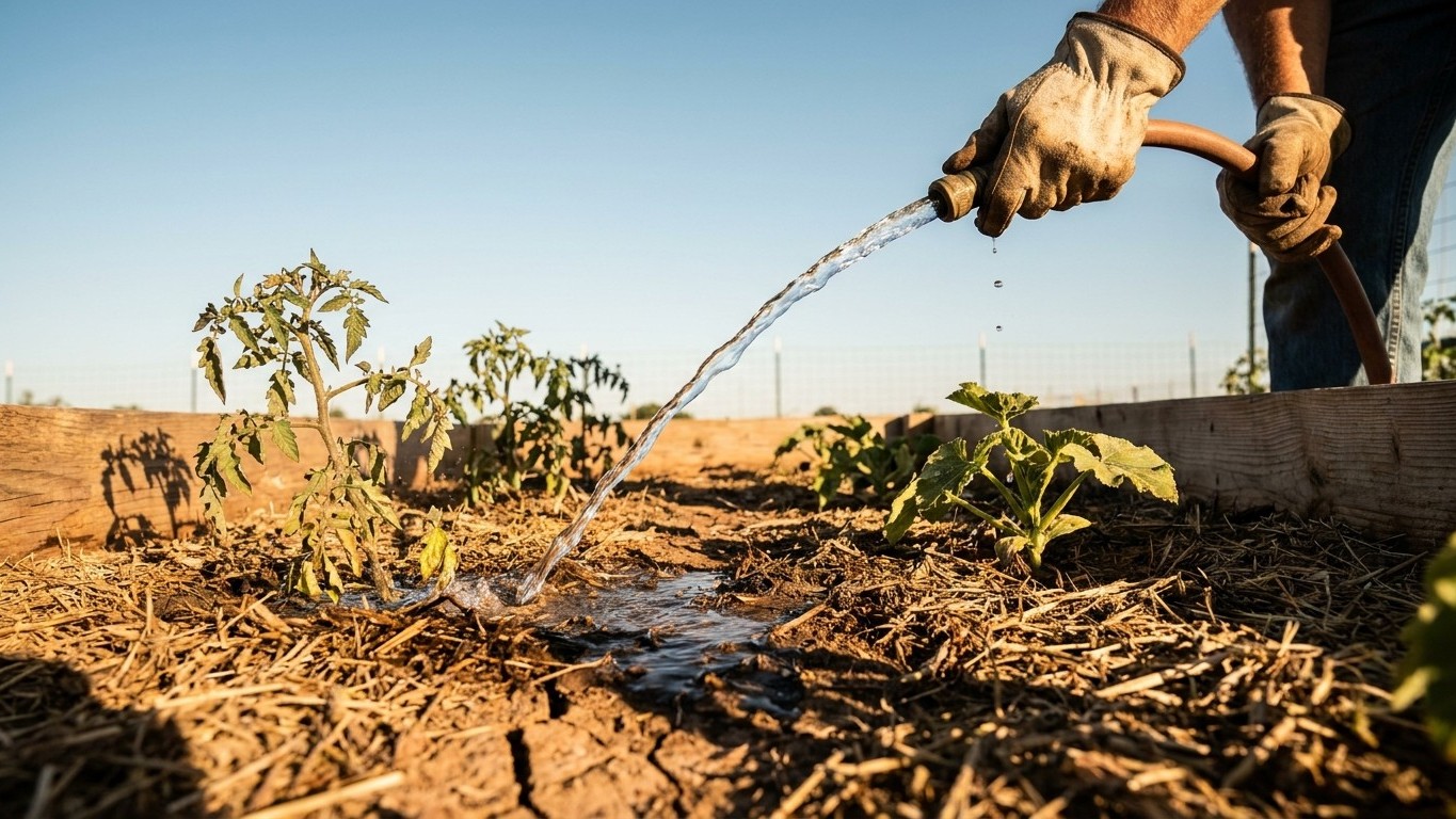 Watering Through a Dry Spell in Oklahoma