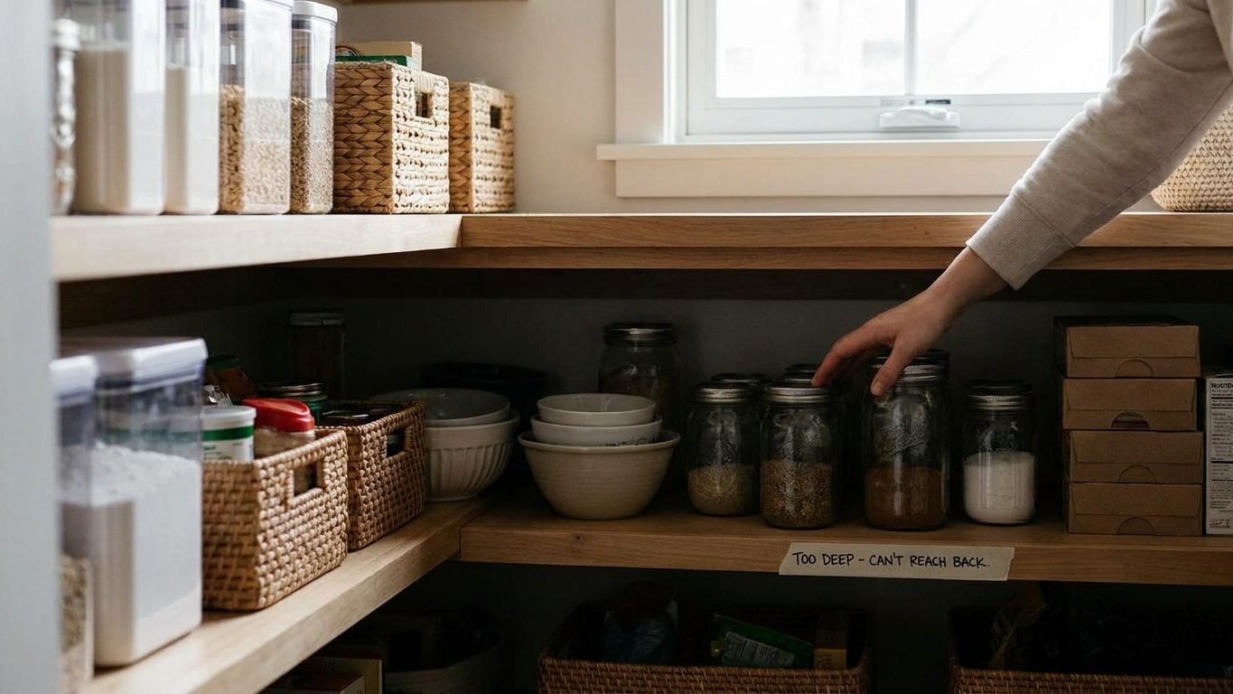 How Deep Should Pantry Shelves Be? Deeper Is Worse