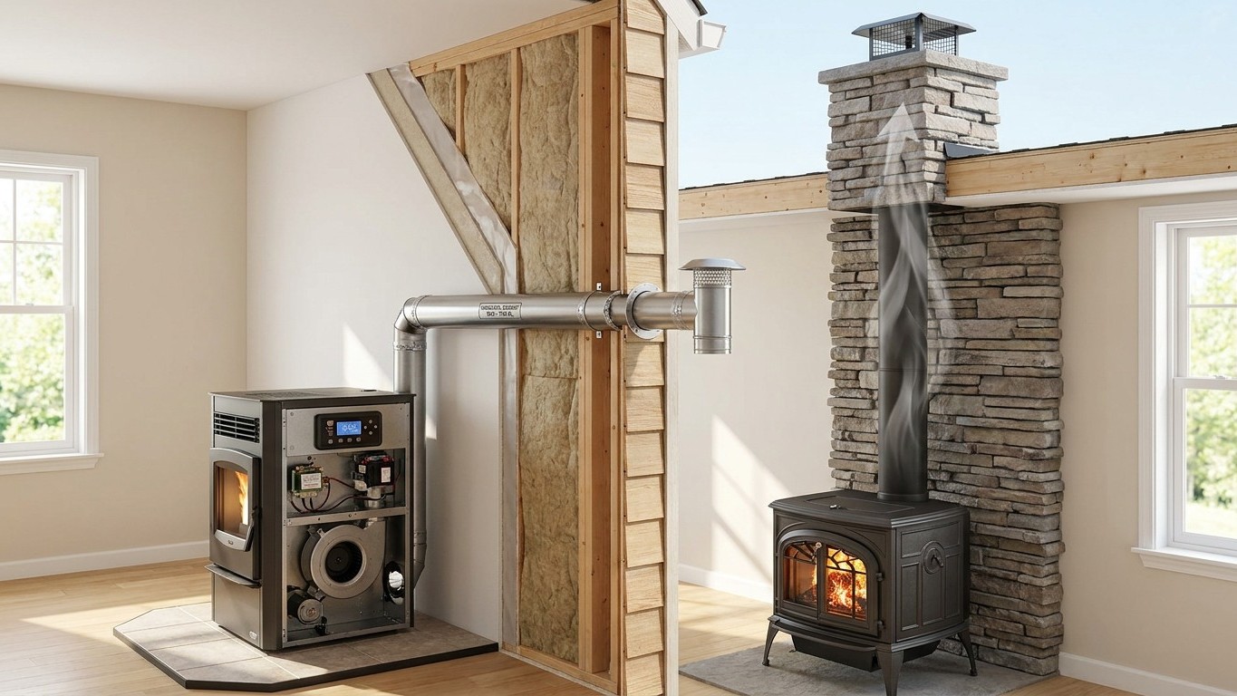 How a Pellet Stove Vents, and Why It Is Not a Chimney