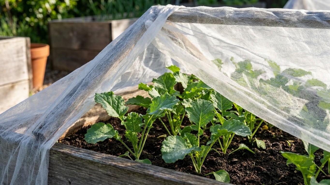 Aphids, Cabbage Worms and Flea Beetles on Kale — and the Cover That Does Two Jobs