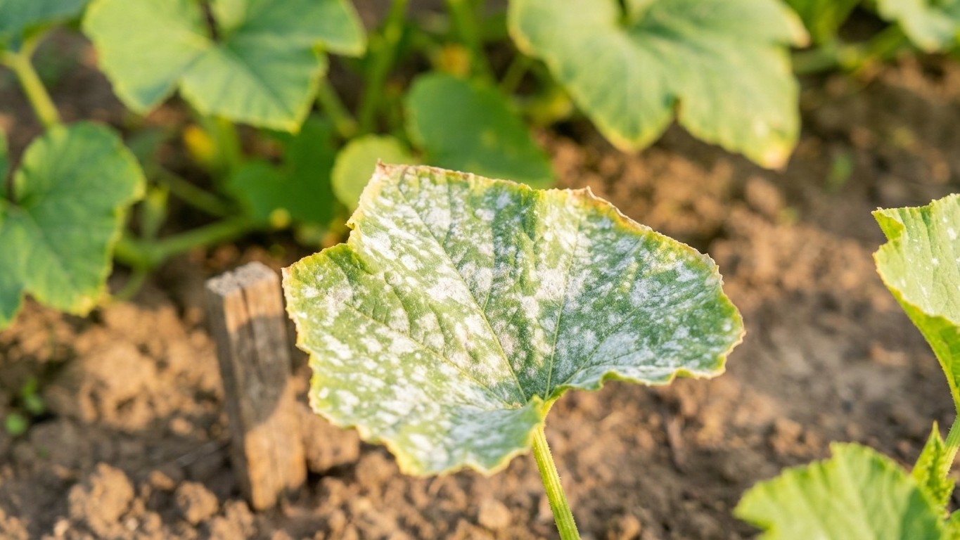 White Powder on Squash Leaves