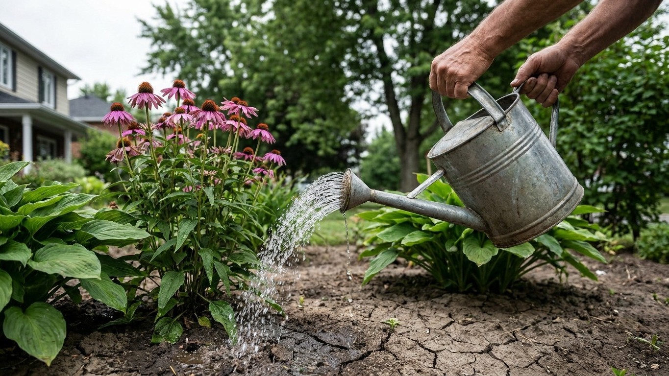 Watering Through a Dry Spell in Quebec