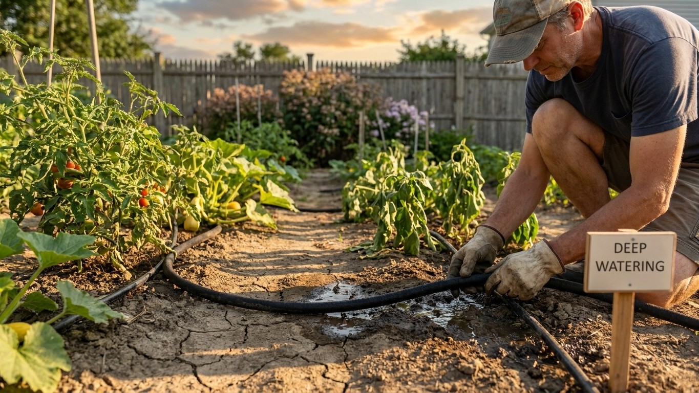Watering Through a Dry Spell in Rhode Island