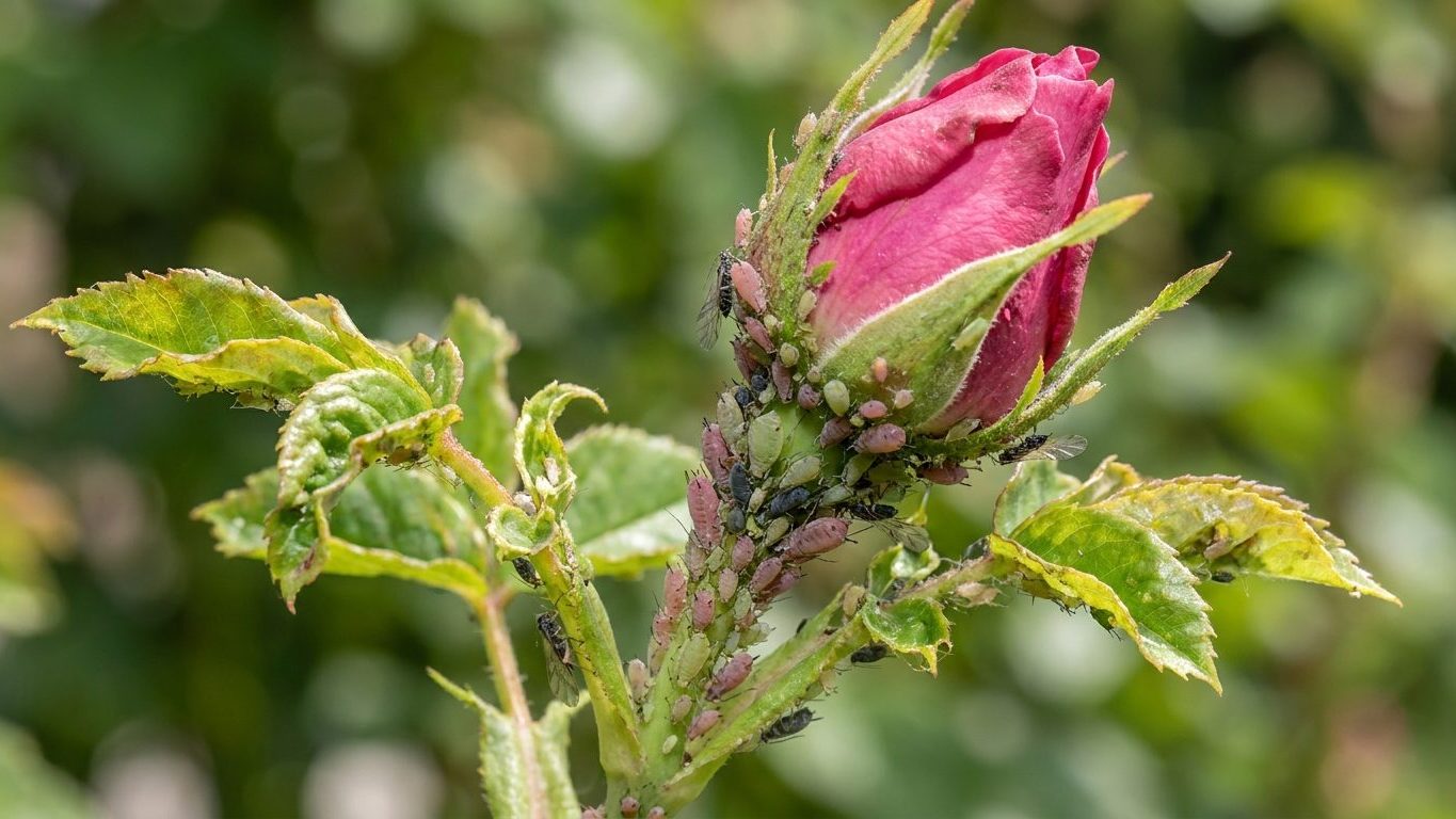 Aphids on Roses: The Cluster Under the Bud, and What Eats Them