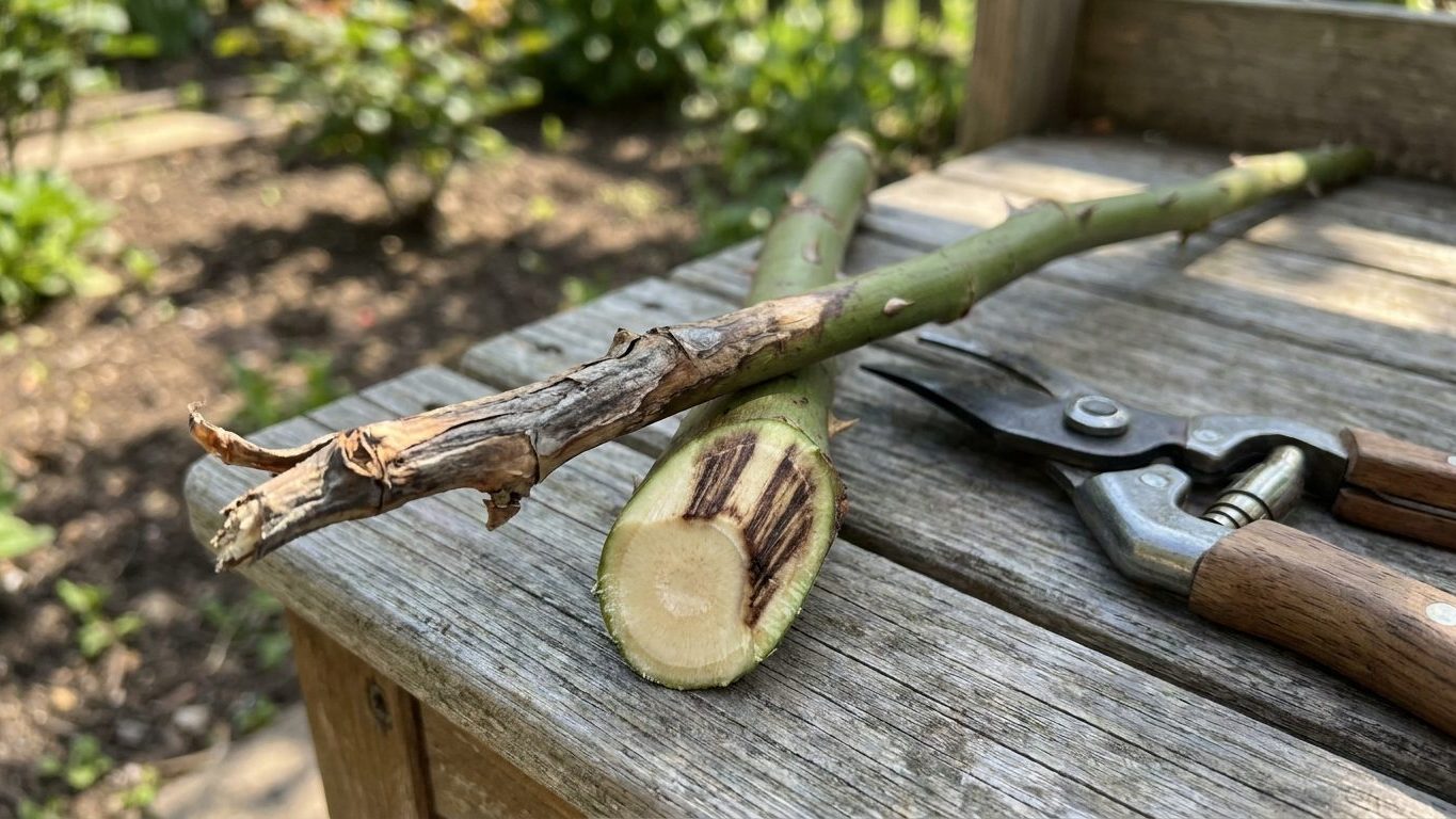 Rose Canes Dying Back From the Tip