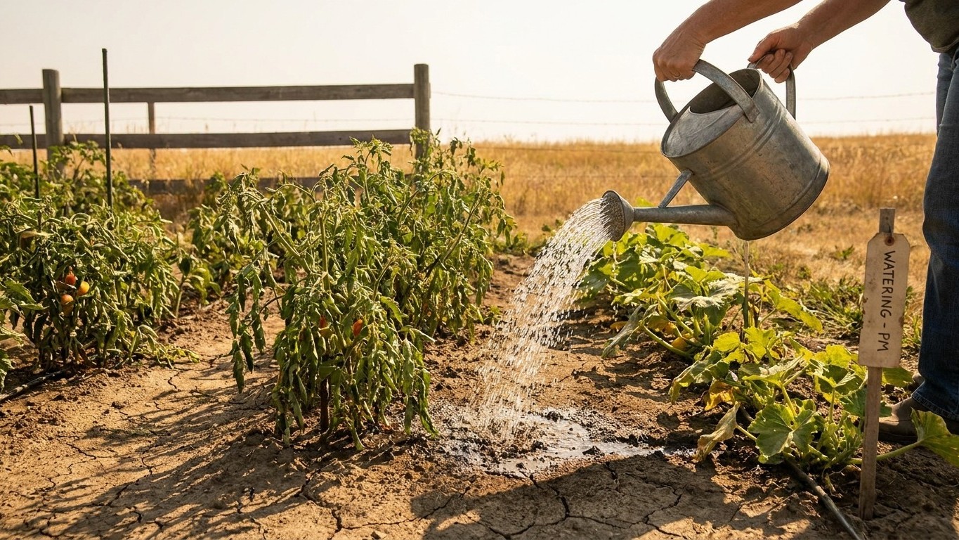 Watering Through a Dry Spell in Saskatchewan