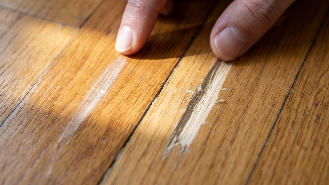 Scratches in Hardwood: Finish or Wood