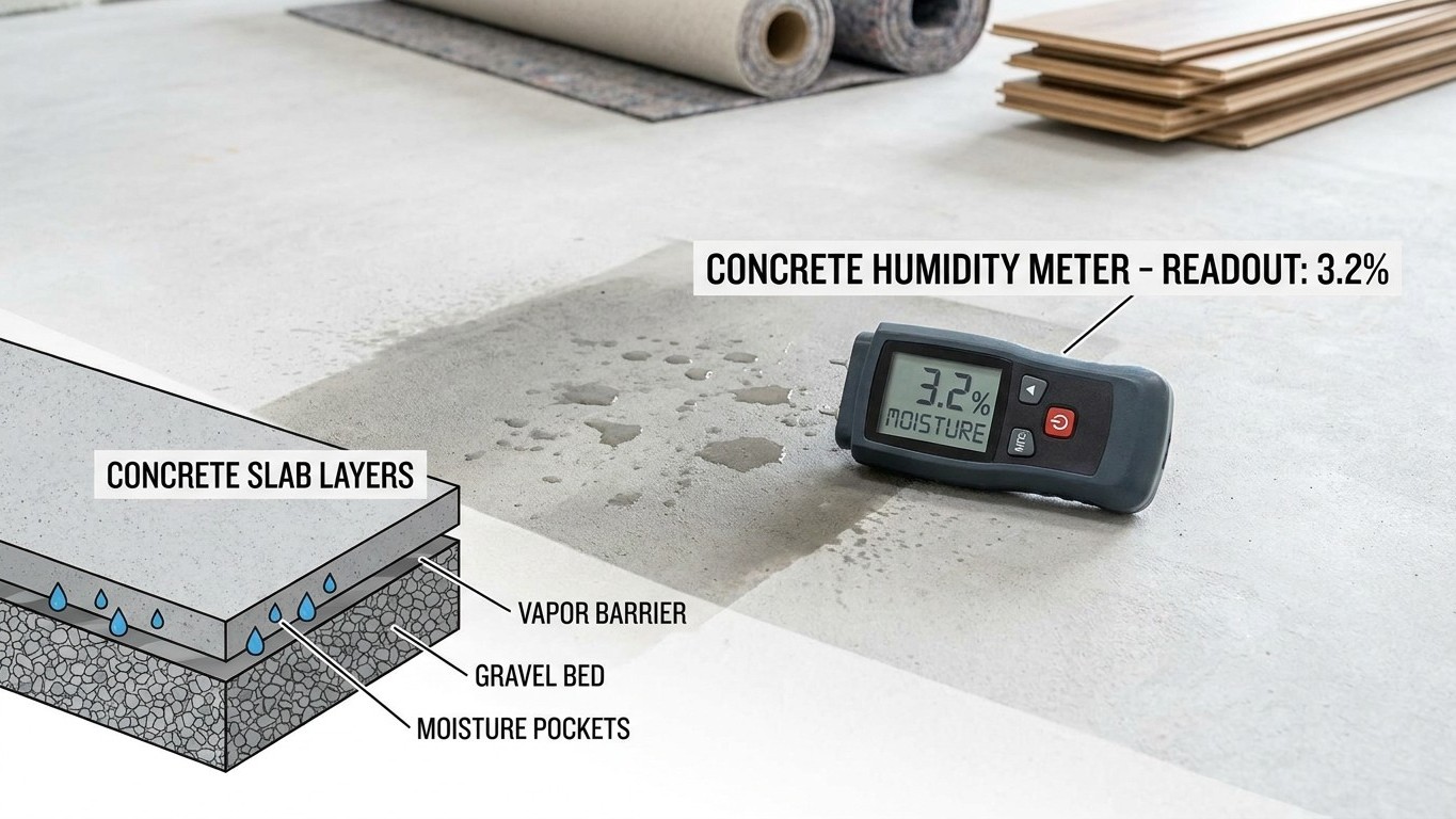 Testing a Concrete Slab Before You Cover It