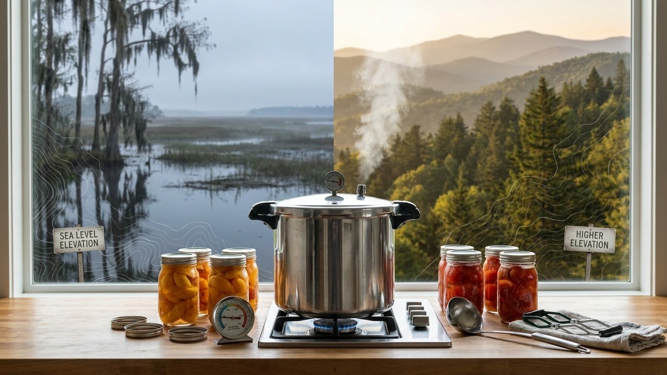 Canning at Altitude in South Carolina: What Your Elevation Changes