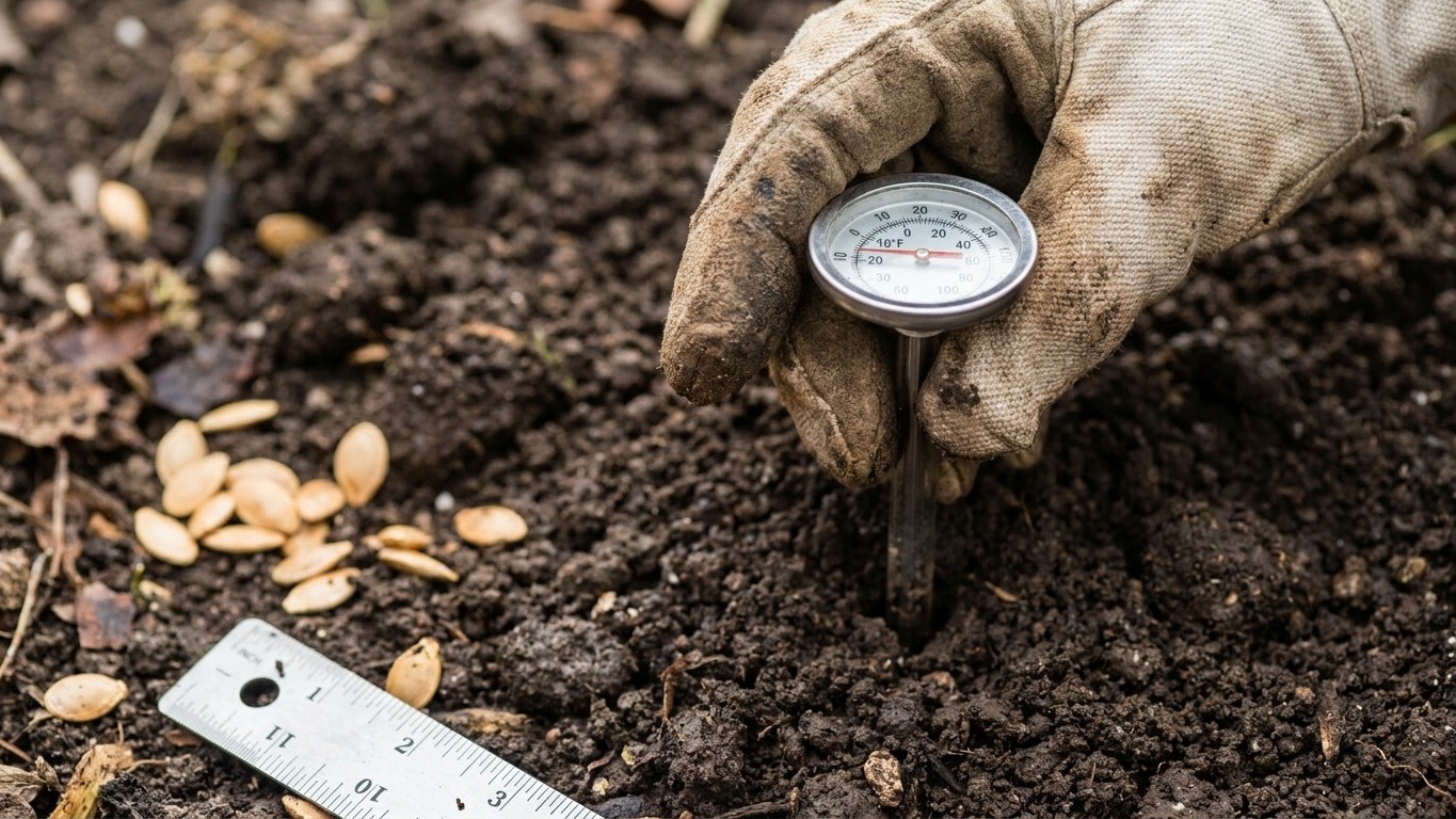 Sowing Pumpkins: Wait for 65 F Soil