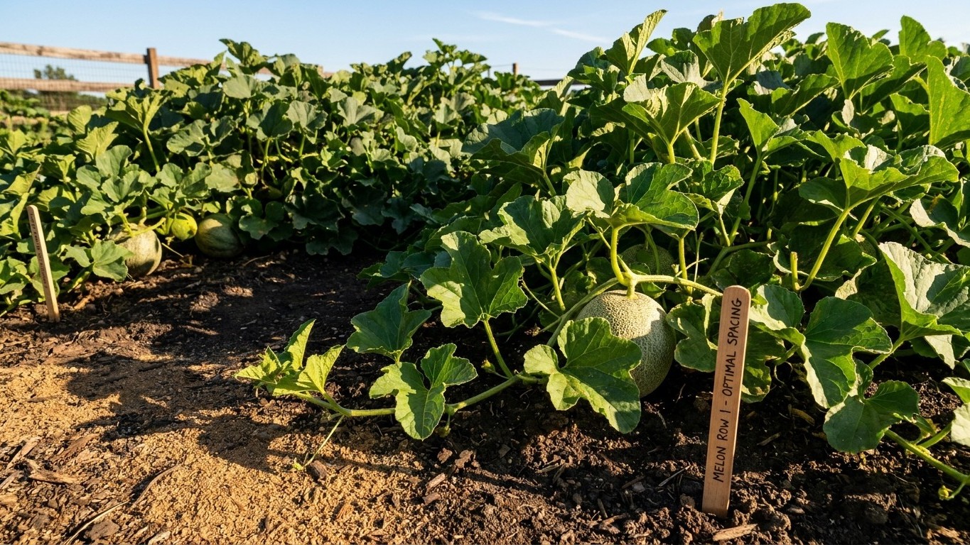 How Much Ground a Melon Vine Takes