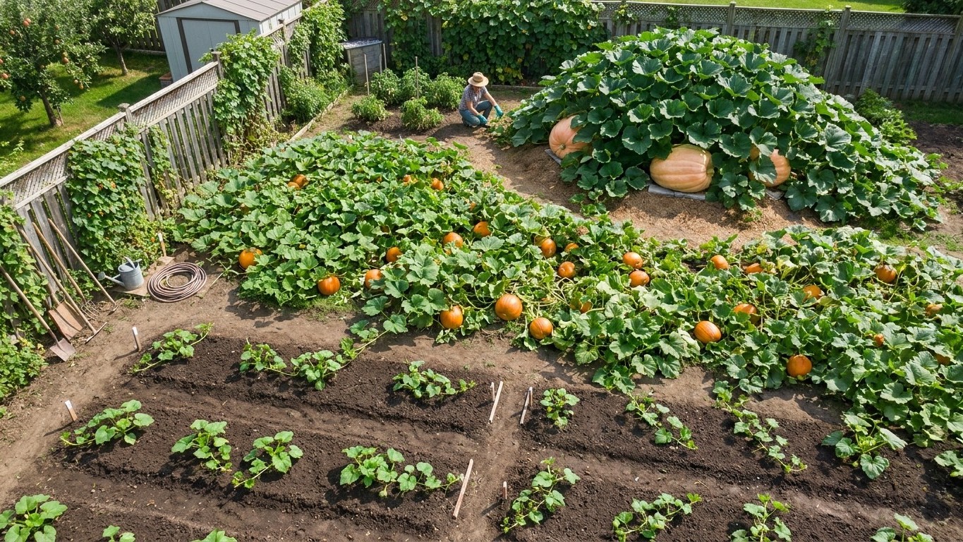 How Much Room a Pumpkin Needs — and a Giant One