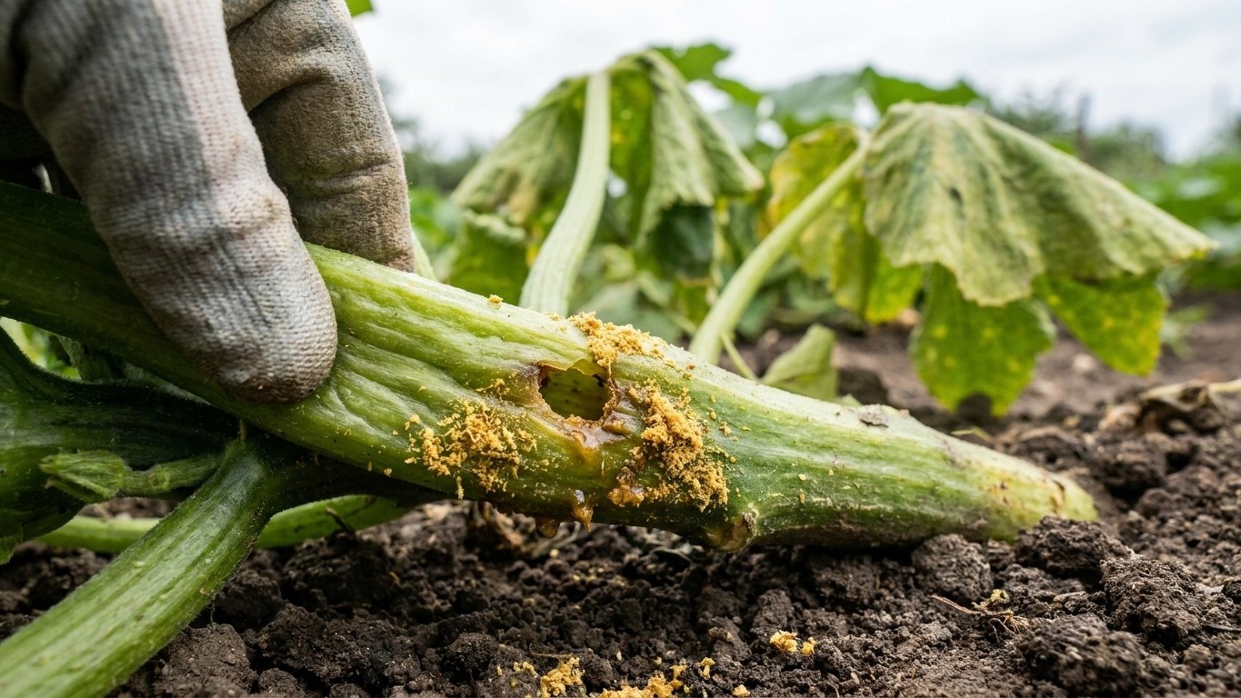 Squash Vine Borer Damage: How to Recognise It